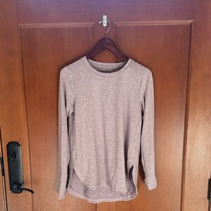 Athleta Heathered Mauve Long Sleeve Top